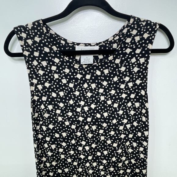 Vintage 90s Y2K Casual Corner Annex Maxi Dress Tank Slits Geo All Over Print 8 - Picture 2 of 10